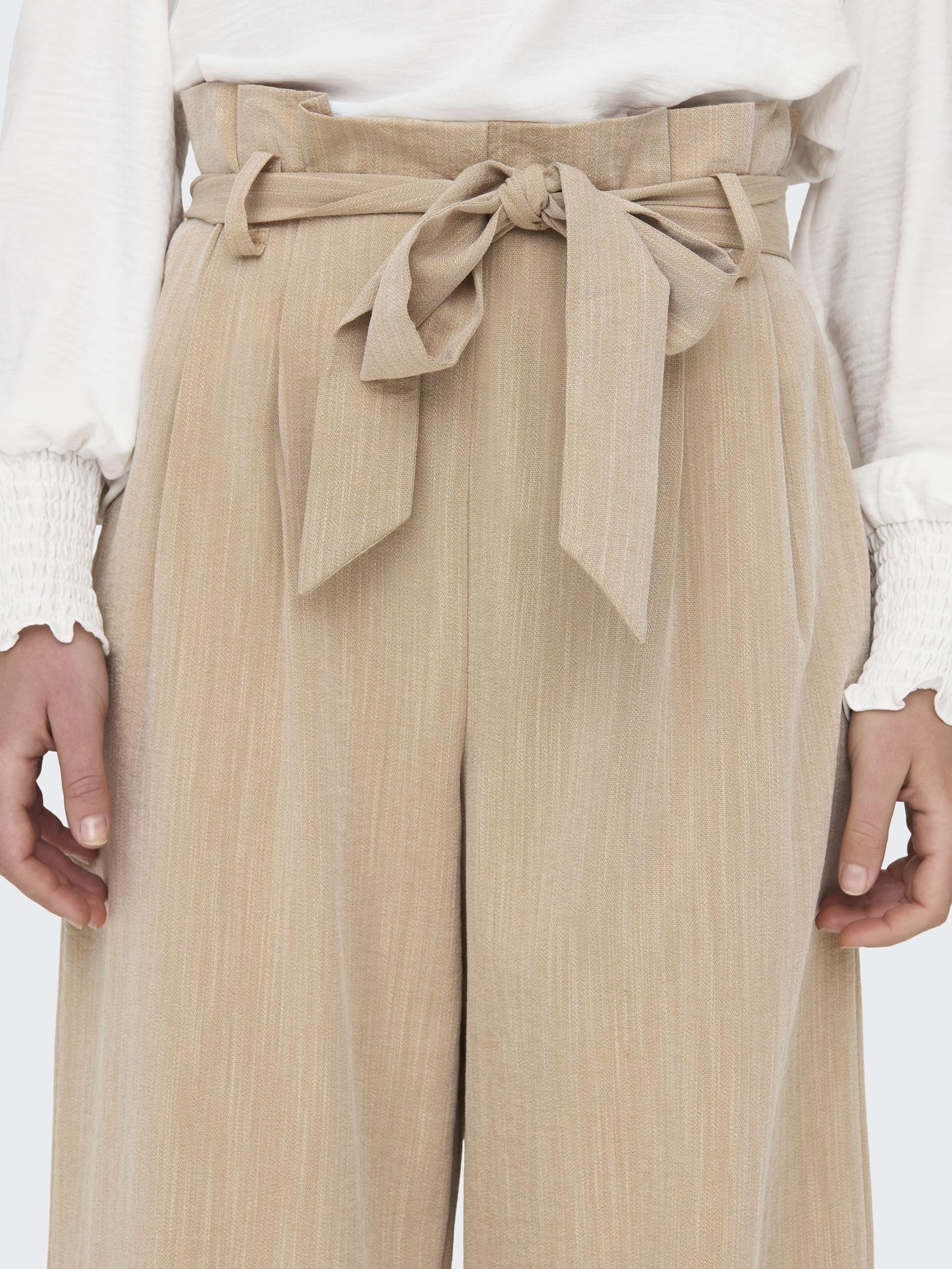 ONLY - Onlmarsa Solid Paperbag Pant Wvn Noos, Pantaloni di Carta con Cintura Donna