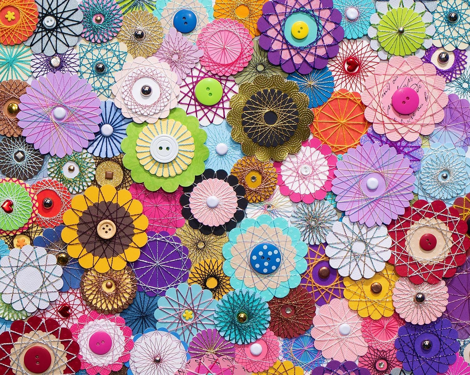 Amazon.com: Springbok's Bloomin Buttons 1000 Piece Jigsaw Puzzle for ...