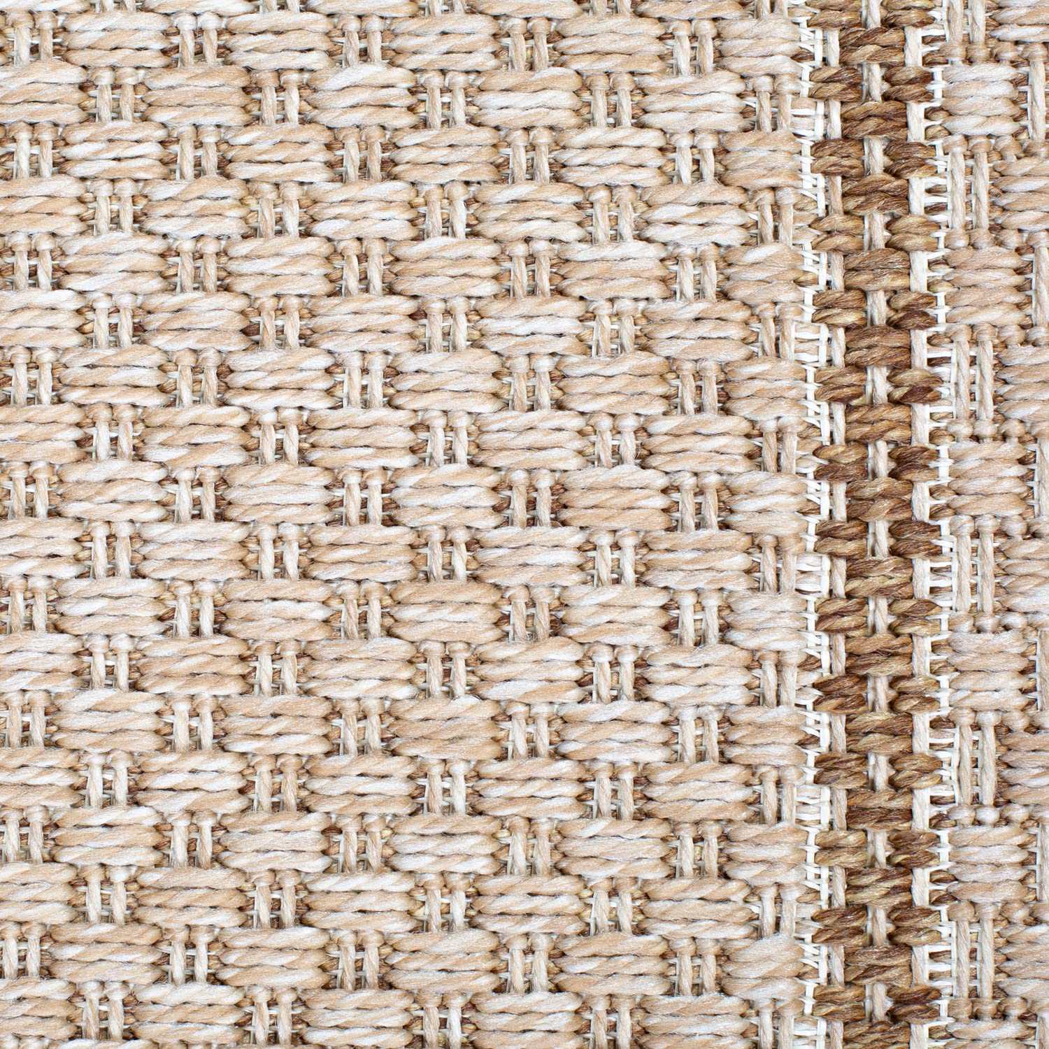 Intérieur/extérieur Artless Rim Tapis Beige 160 x 230 cm