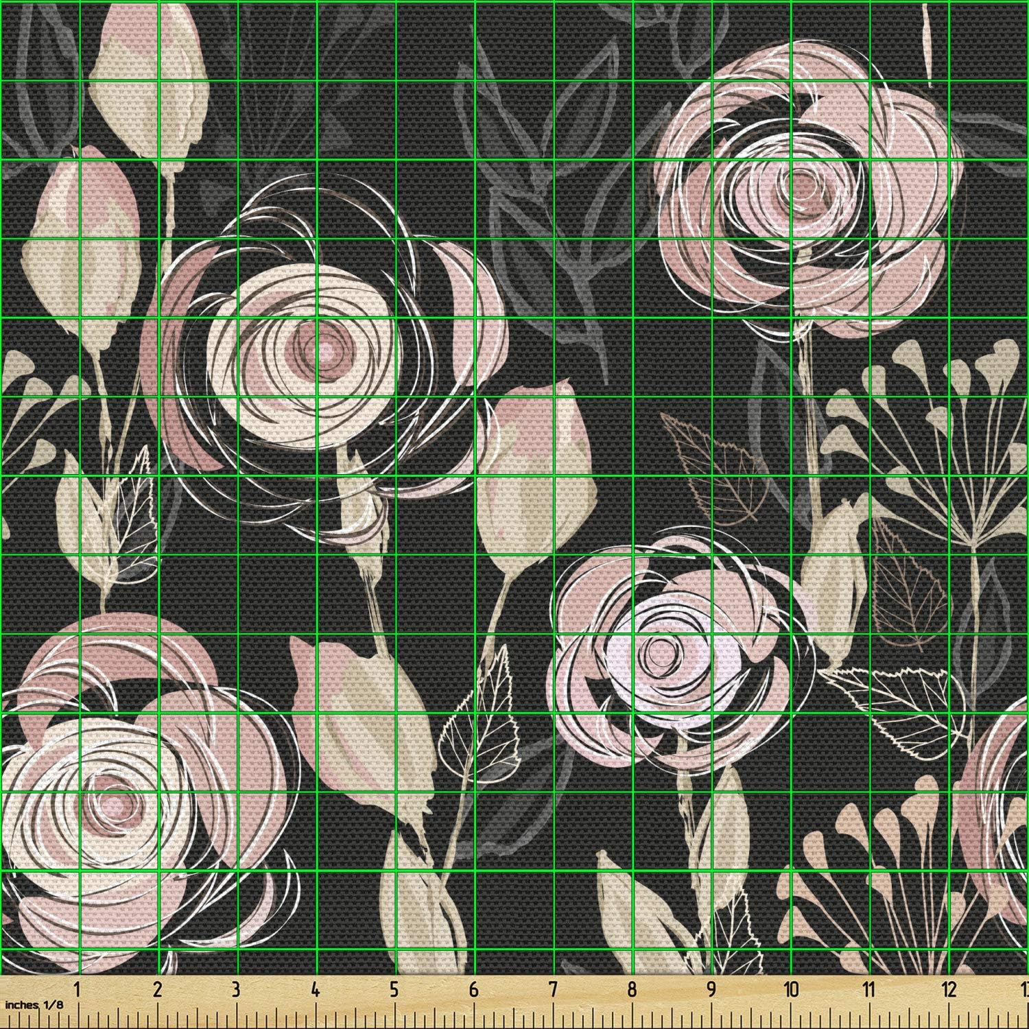 Ambesonne Sea Shells Fabric by The Yard, Doodle Style Marine Seashells Abstract Lines Background Sea Animals Pattern, Decorative Fabric for Upholstery and Home Accents, 3 Yards, Seafoam White