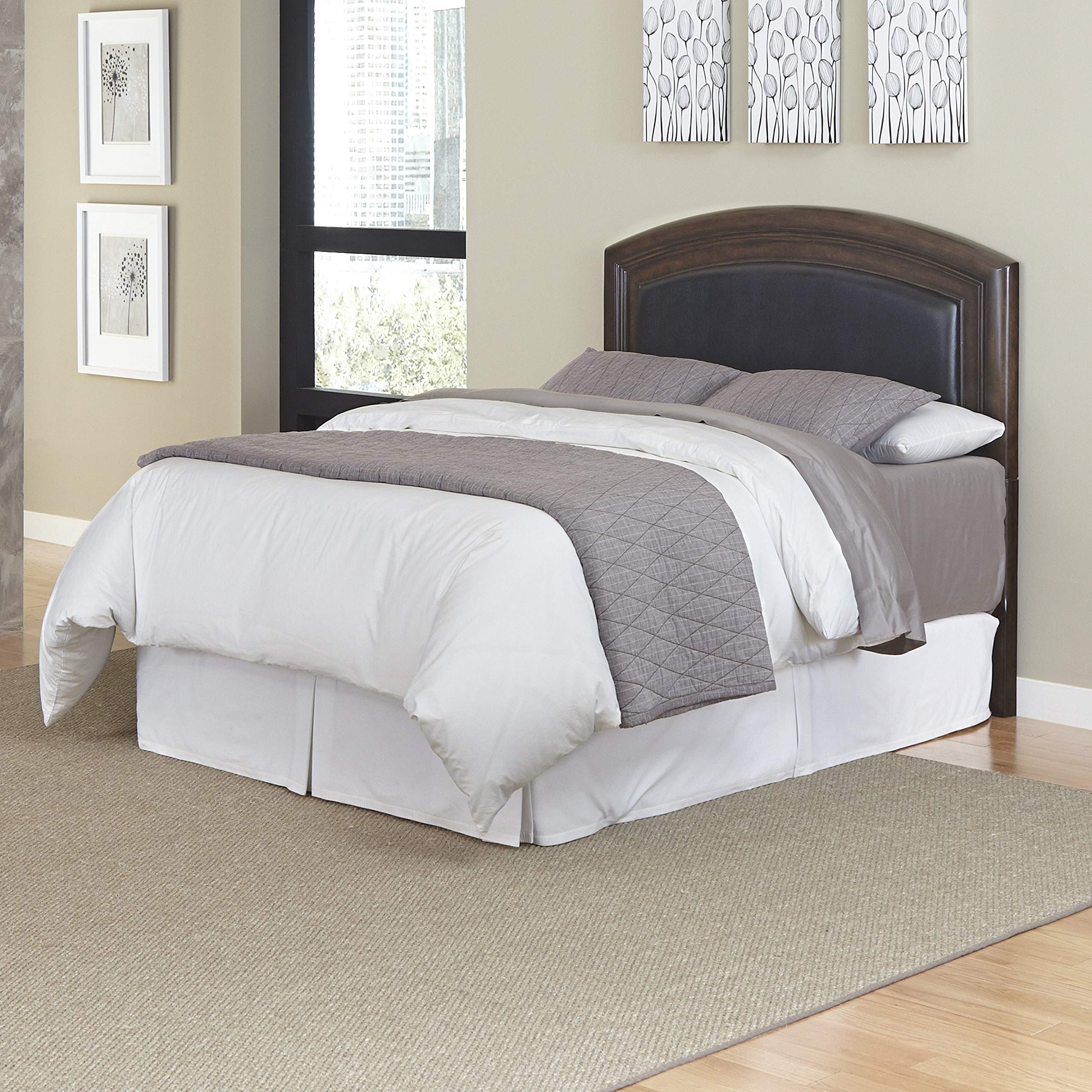 Home Styles Furniture Crescent Hill Leather Upholstered Headboard, King/California King