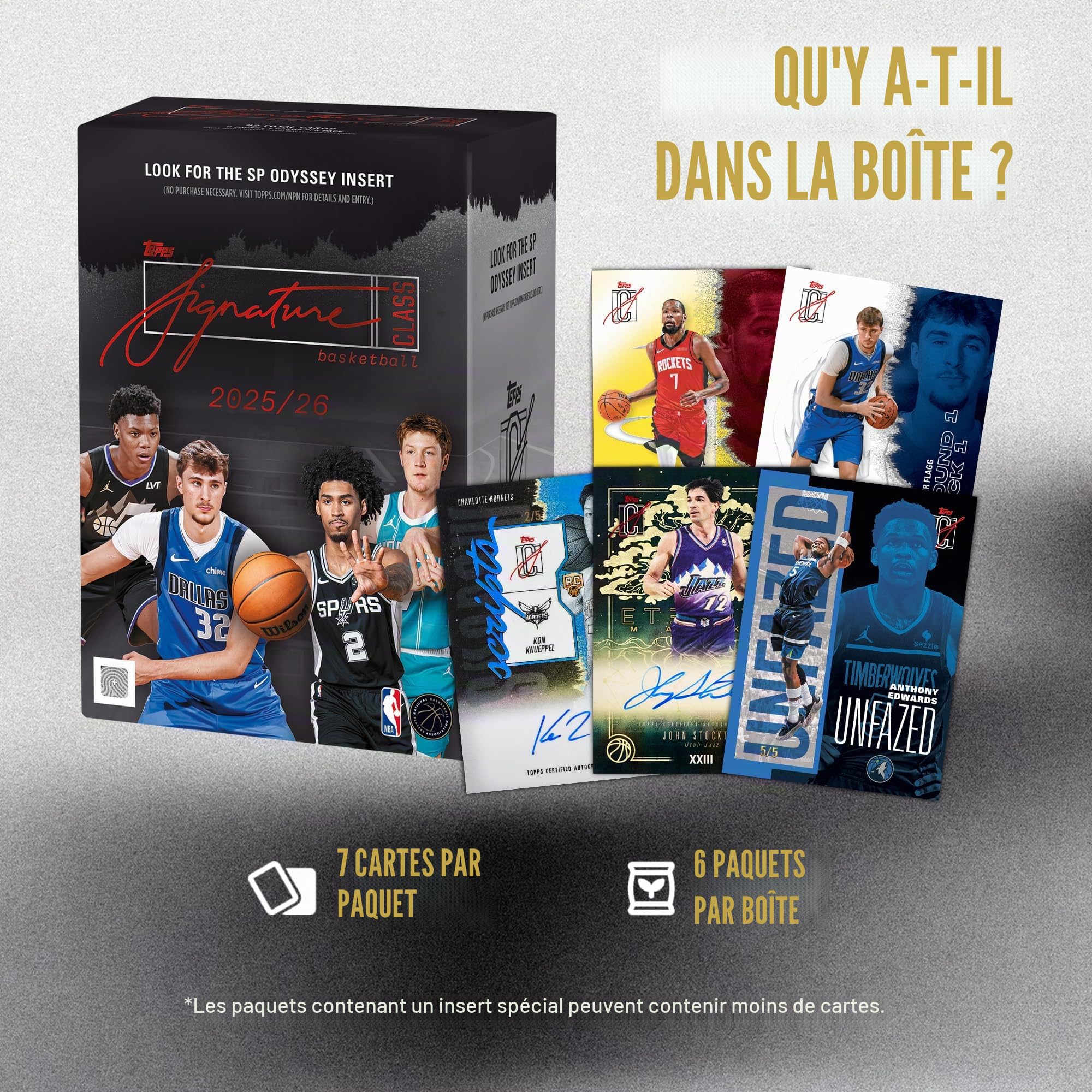 Topps Signature Class Basketball 2025-26 – Scellé en usine – Boîte économique