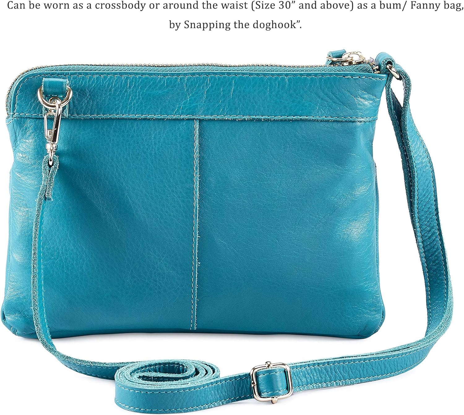 Small Crossbody Bags for Women Leather Sling Purse with Adjustable Strap Multi Pocket Cross Over for Travel & Gift | Real Leather, Purse, Crossover, Trendy