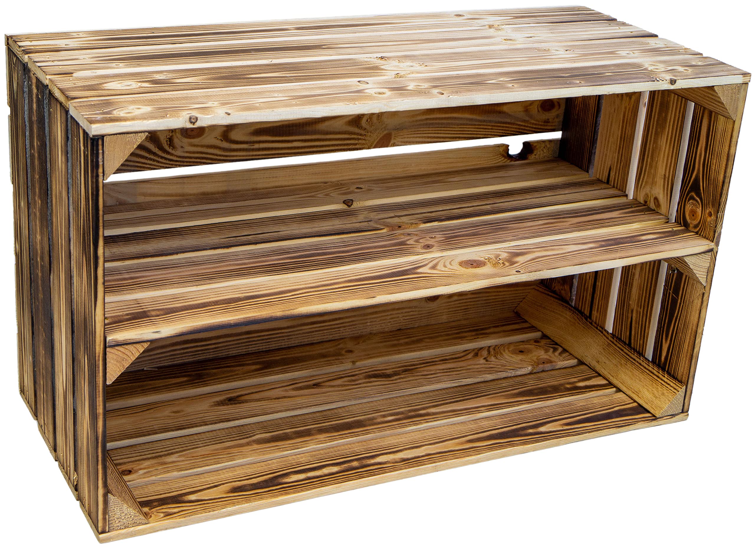 De Kistenkoning Fruitkist schoenenkast - Wit - Voor schoenen - 2 stuks