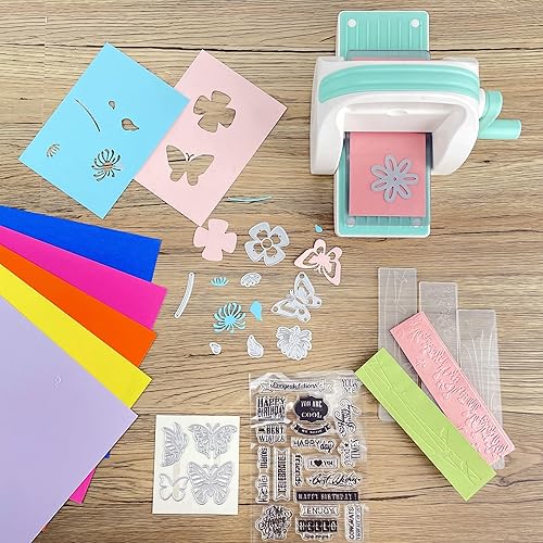 Miniatura 4 de Find Scrapblooms Mini máquina de troquelado y estampado de papel, mini máquina troqueladora para álbumes de recortes, tarjetas, ranura de