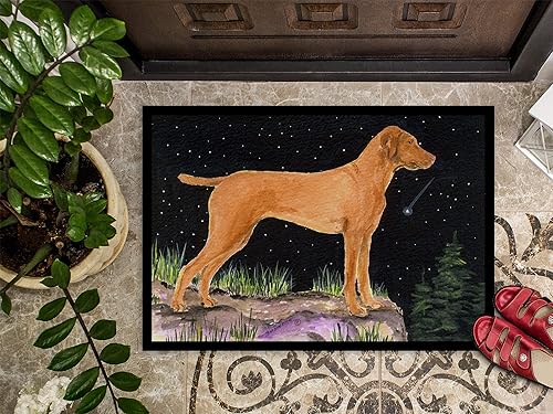 Miniatura 4 de Caroline's Treasures SS8478MAT - Felpudo de noche estrellada Vizsla de 18 x 27 pulgadas, tapete para puerta delantera, interior y exterior, para