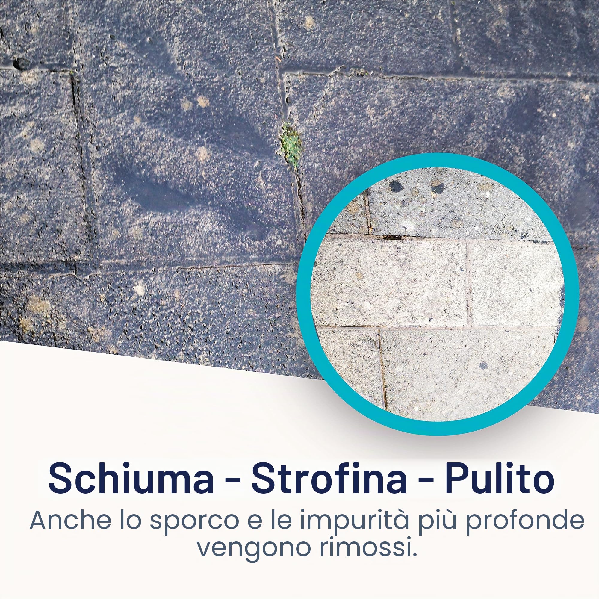 Detergente intensivo per pietre e lastre Detergente per pietre Pulitore senza cloro e senza acidi per vialetti, terrazze, cemento, piastrelle, rimozione dello sporco (5 litri)
