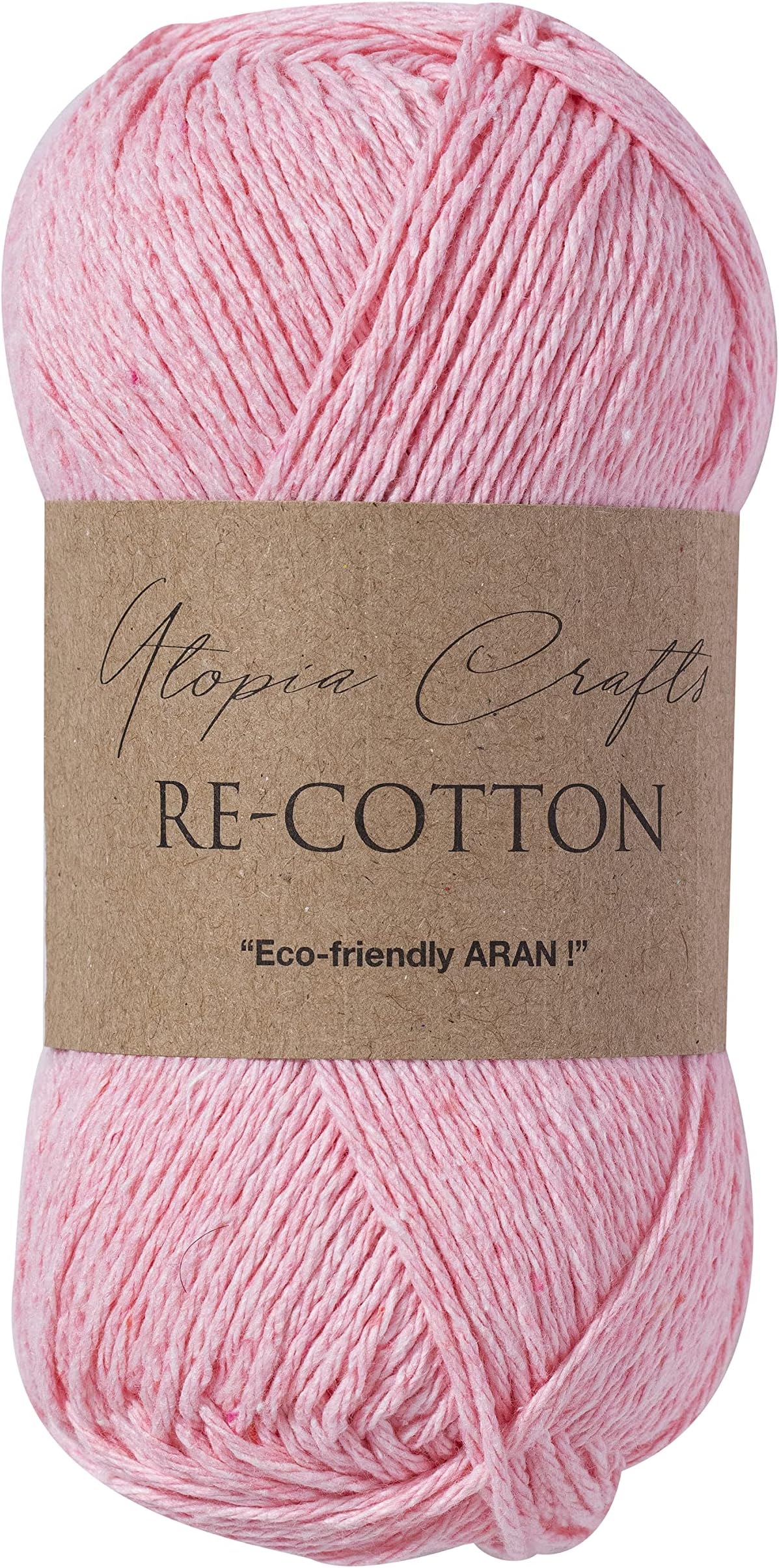 Utopia Crafts Re-Cotton Knitting Yarn, 100g (Light Pink), 5060967569236