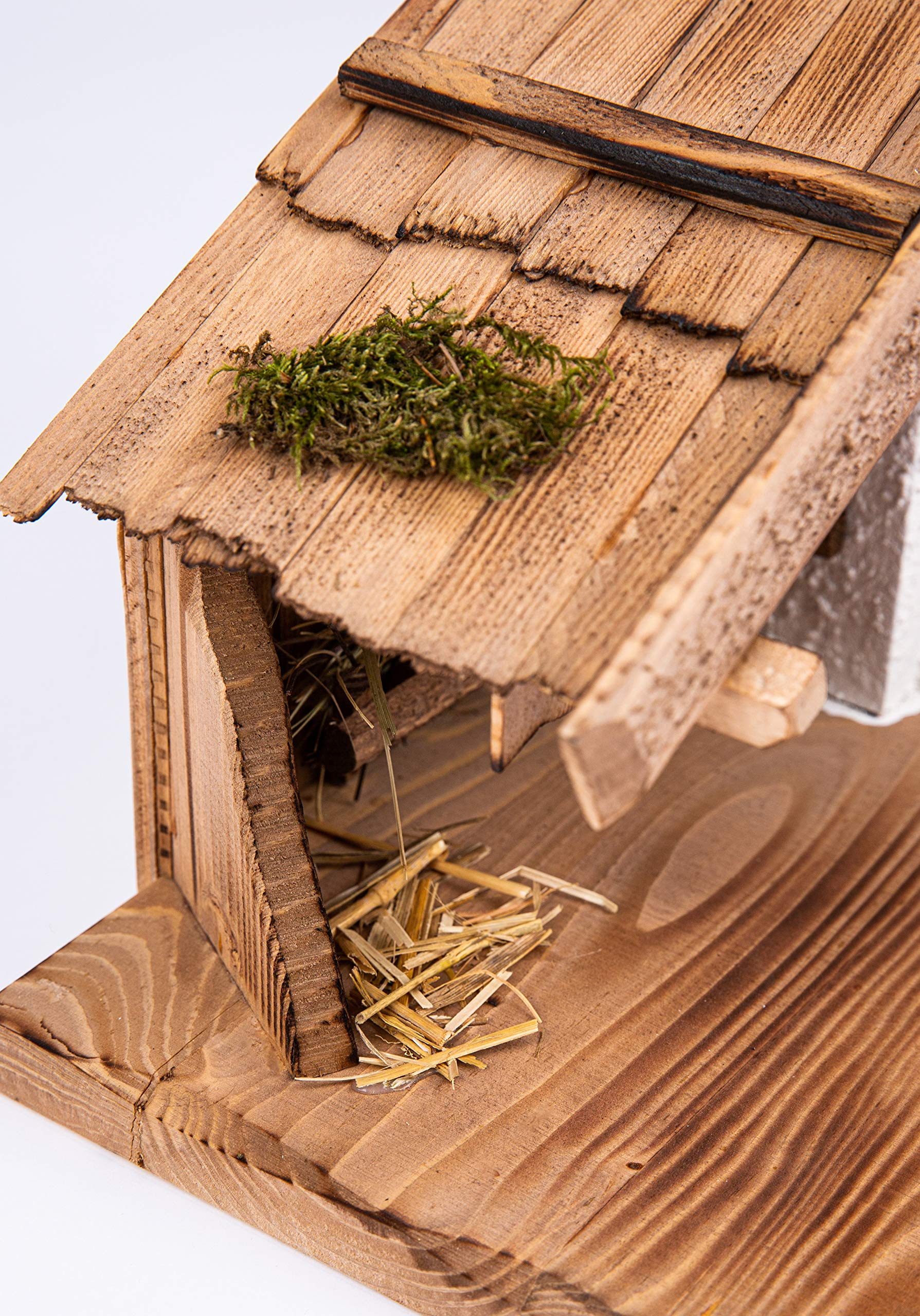 Birsppy Garten und Holztrends Weihnachtskrippe Krippe Krippenstall (W016) Weihnachten Weihnachtskrippen Krippenfiguren