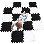 MQIAOHAM 18 Pieces Puzzle Play Mats, Soft Baby Play Mat, Kids Interlocking Foam Floor Tiles, Toddlers Carpet Playmats G301018-101104