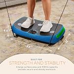 Machine d'exercice LifePro Rumblex 4D Vibration Plate, oscillation à triple moteur, pulsation linéaire + plateforme de vibration 3D/4D, machine de vibration du corps entier pour la maison, perte de poids et tonification