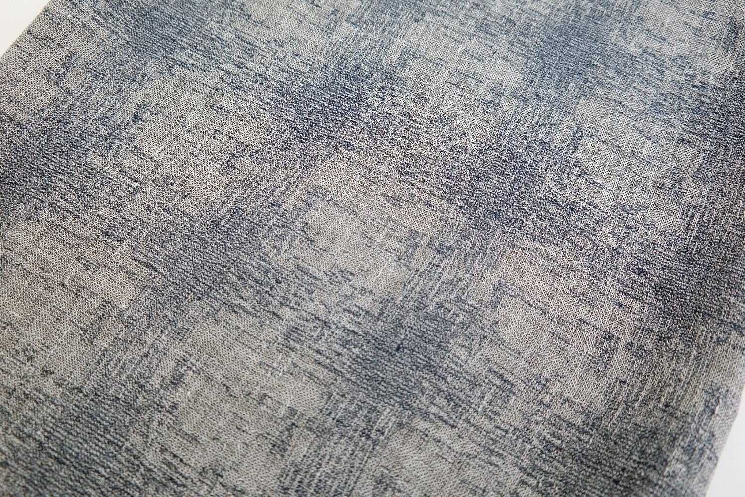 Geometric Navy Linen Jacquard Fabric | Stylish Material - Ideal for Sewing, Crafts, and Home Decor