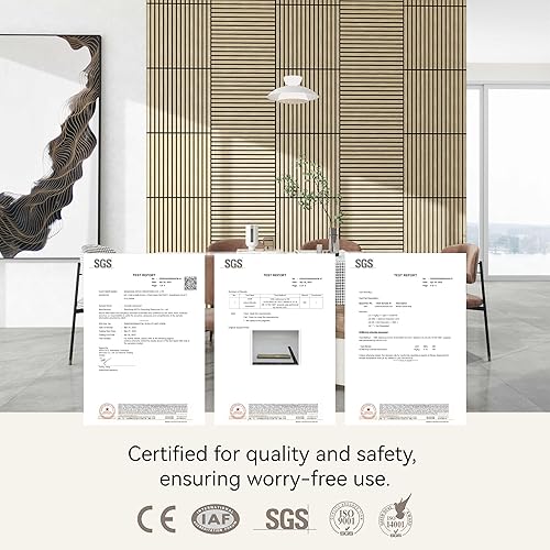 Miniatura 7 de Upick Paneles de pared acústicos de MDF que absorben el sonido, paquete de 4 paneles de pared de espuma a prueba de sonido de 24 x 24 pulgadas y