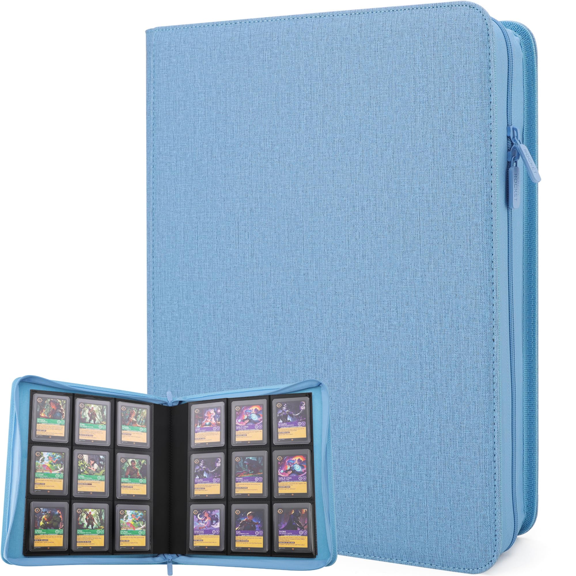 Amazon.com: Forzarocket 324 Toploader Binder | 9-Pocket Zippered