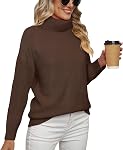 Jouica Women 2025 Fall Casual Turtleneck Batwing Sleeve Slouchy Oversized Ribbed Knit Tunic Sweaters Pullover