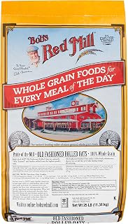 Bob's Red Mill Old Fashioned Rolled Oats 25 lb - Non-GMO Whole Grain Vegan Kosher Oats for Oatmeal Baking Granola