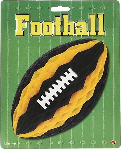 Pkgd Pañuelo de Fútbol con Cordones (negro y amarillo dorado) Accesorio de fiesta (1 unidad) (1paquete)