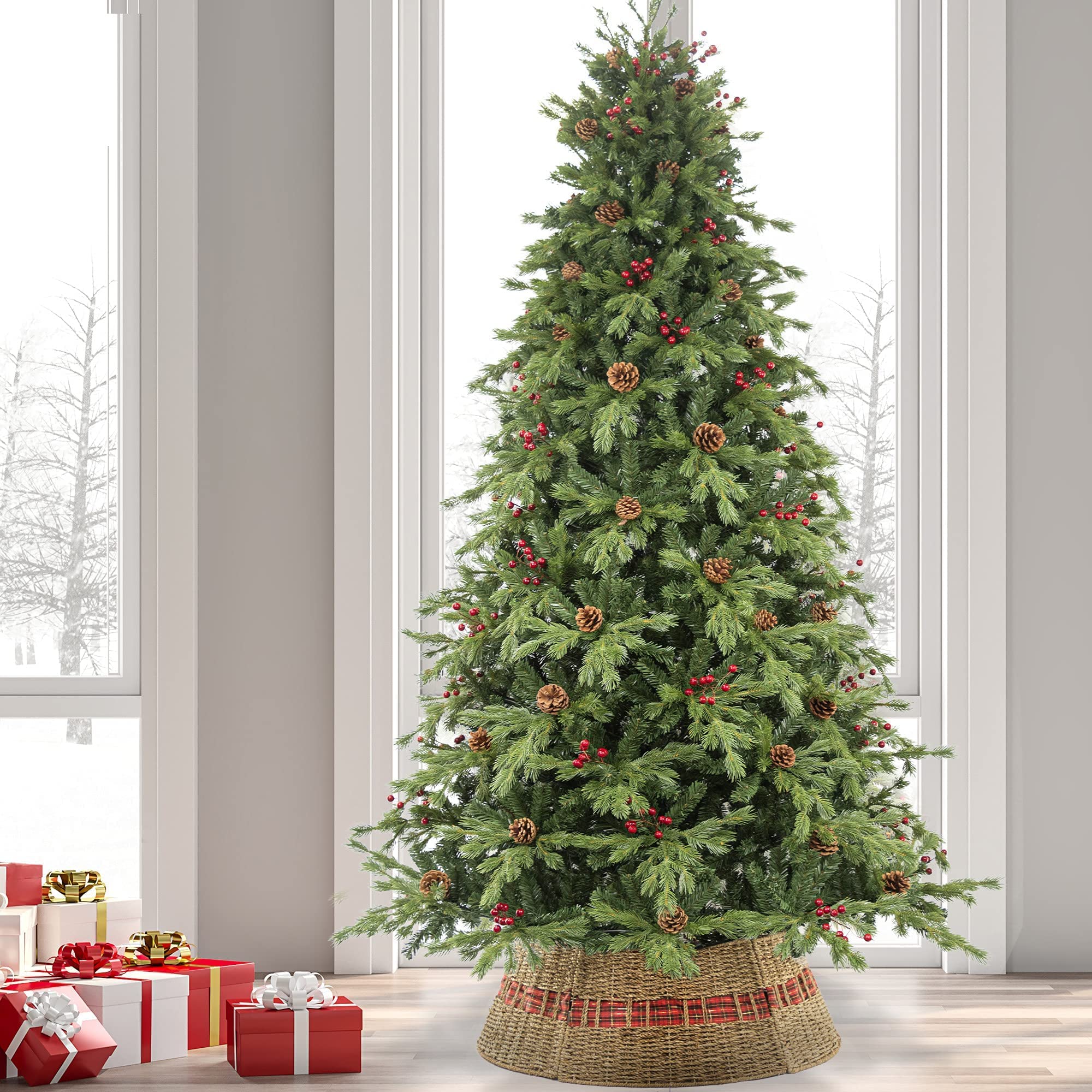 Piéd de Sapin de Noël Collier Jupe Décoration Arbre