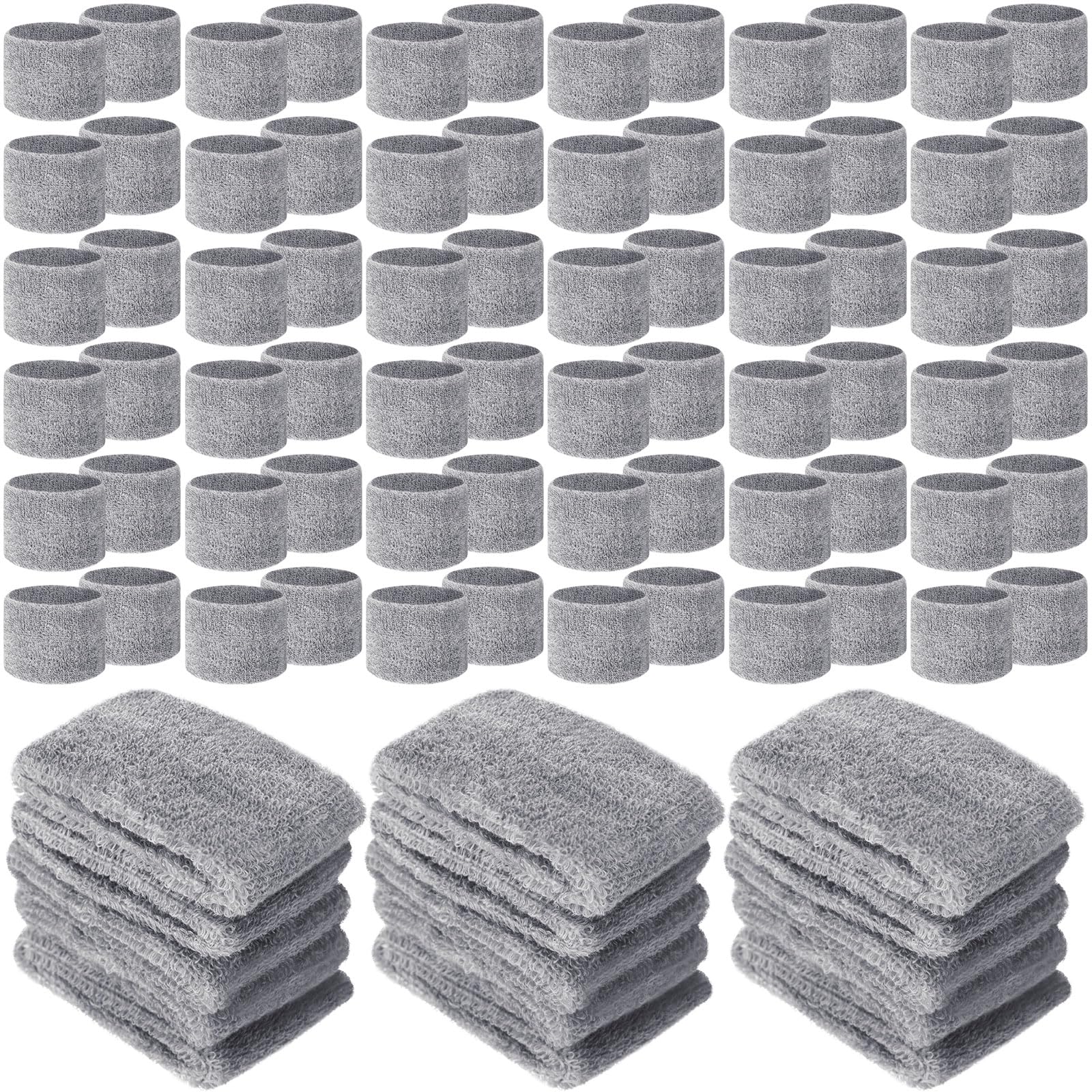 Lounsweer 72 Pcs Wrist Sweatbands Bulk for Kids Teams Sweat Bands Sports Fan Wristbands Wristband Athletic Sports Kids Sweatbands for Field Day Gym