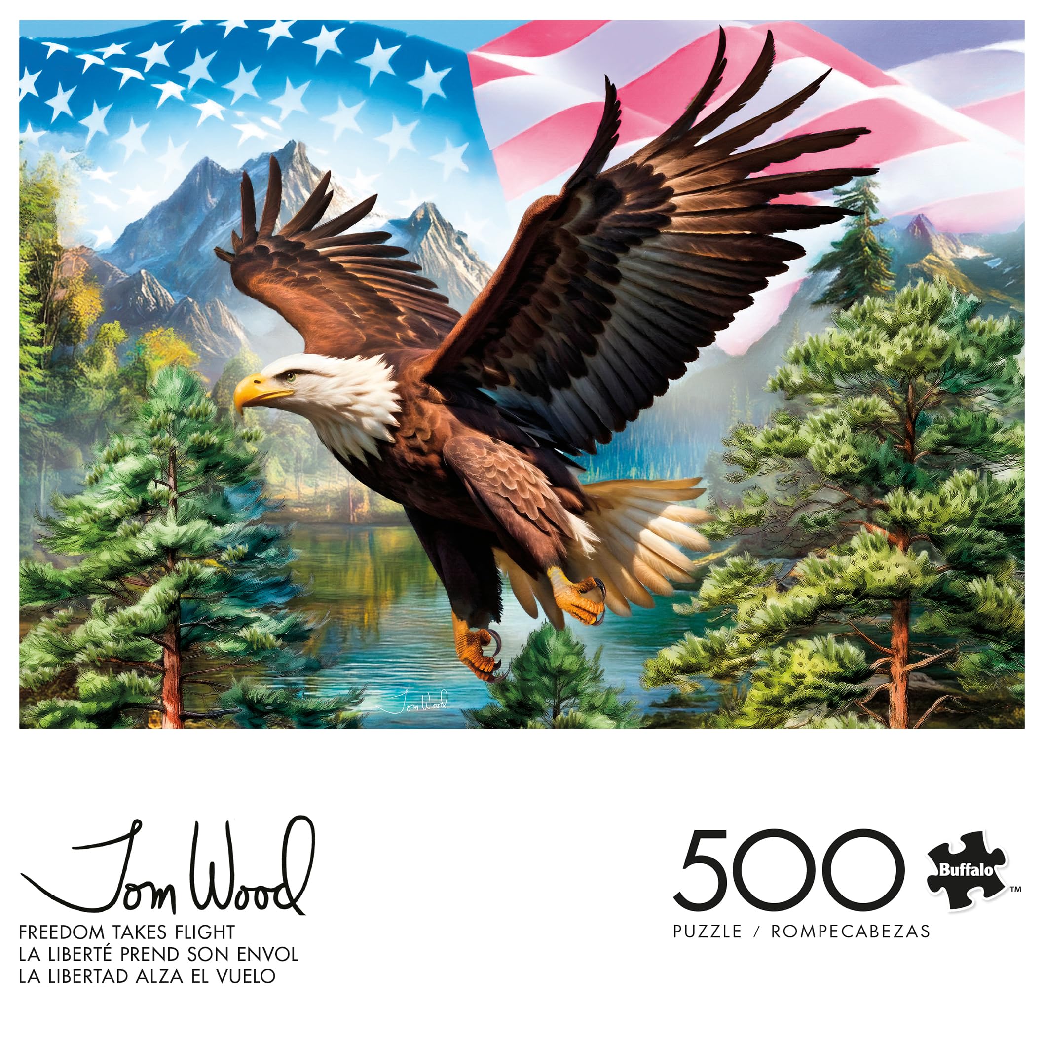 Buffalo Games - Tom Wood Freedom Takes Flight - 500 Teile Puzzle für Erwachsene