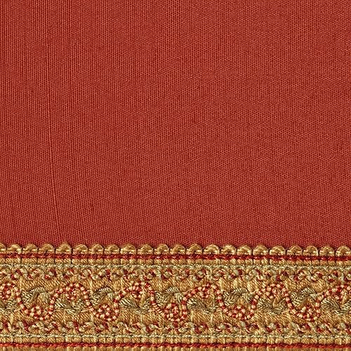 Miniatura 2 de Set of 2 Square Lamp Shades Rust Orange-Red Medium 5" Top x 9" Bottom x 10" High Spider with Replacement Harp and Finial Fitting - Springcrest