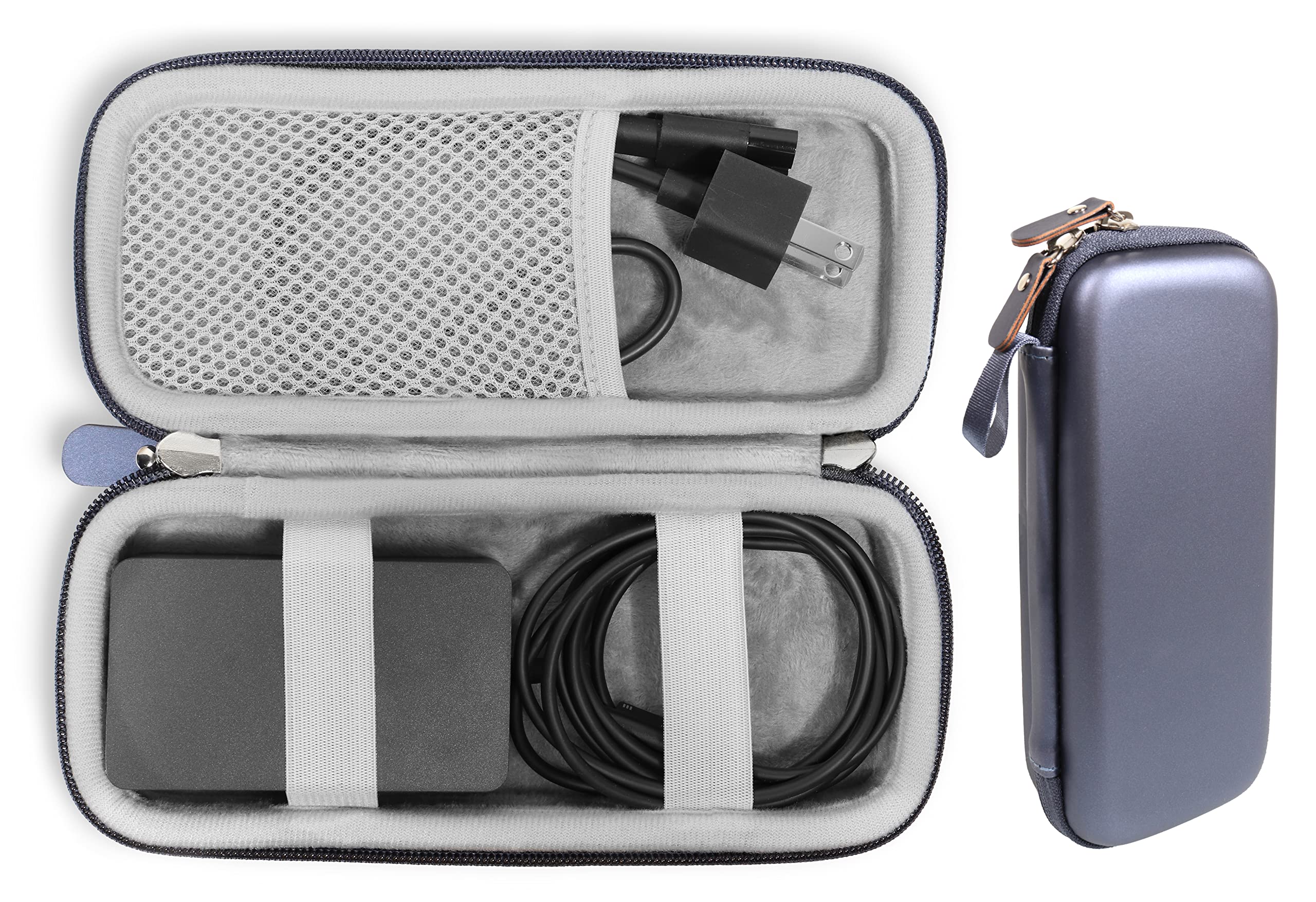 GETGEAR Case for Microsoft Surface Charger, Compatible with Surface Pro Series, Laptop Series, Go Series, and Studio Models — Portable Travel Organizer for Power Adapter and Cable(Midnight Blue)