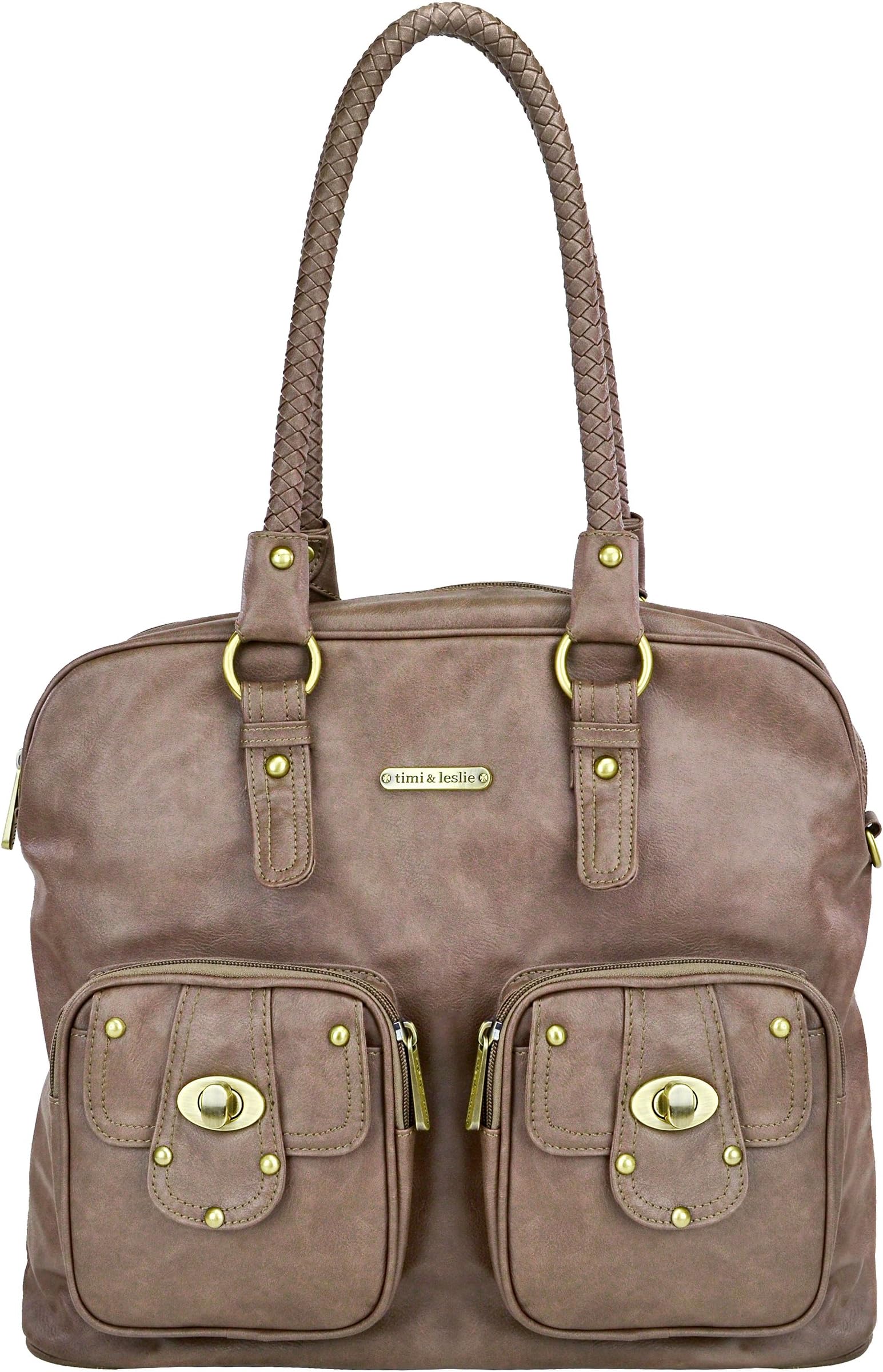 timi & leslie Rachel 7-Piece Diaper Bag Set, Taupe