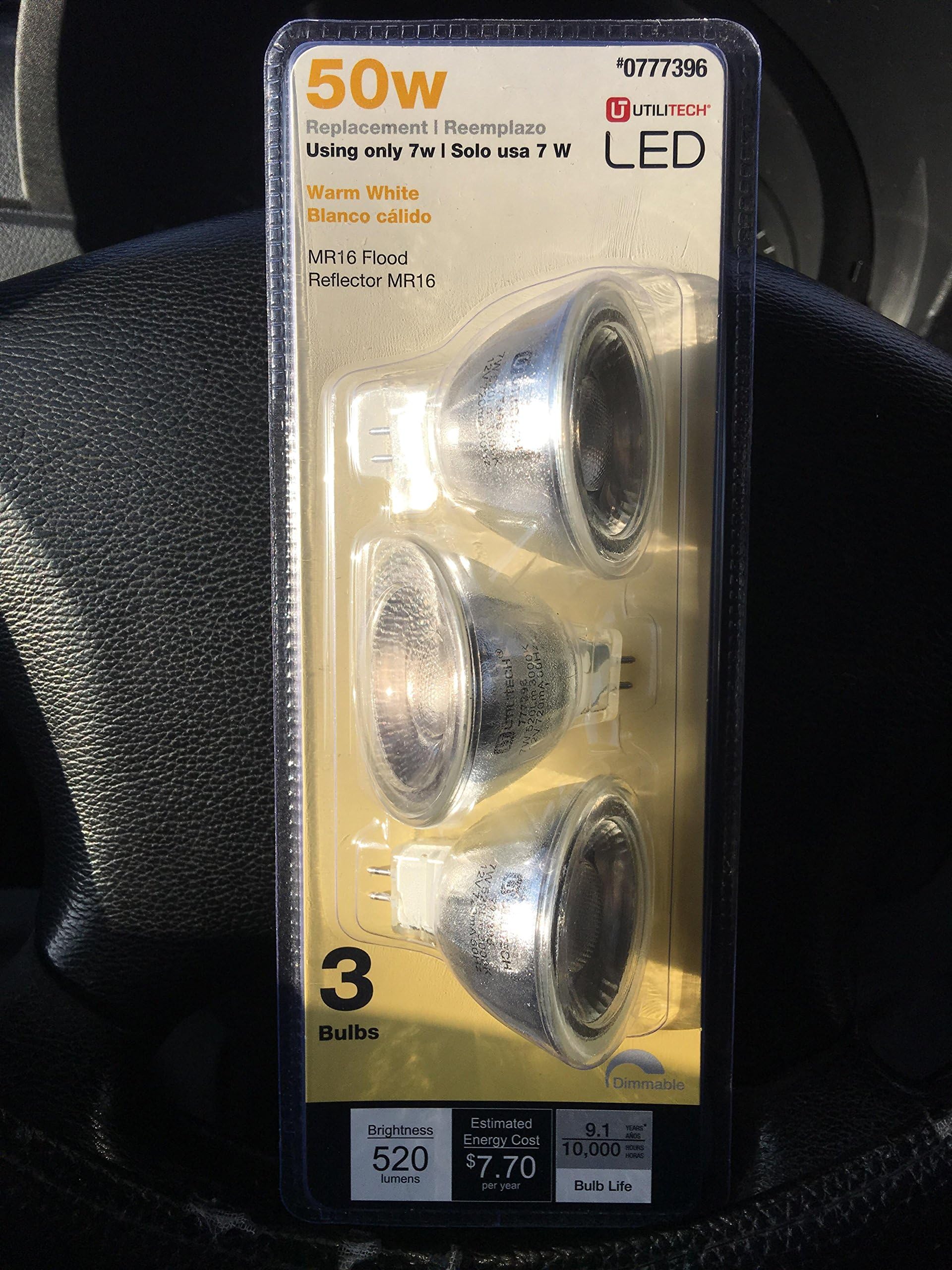 Utilitech MR16 50w LED Replacement using 7w #0777396