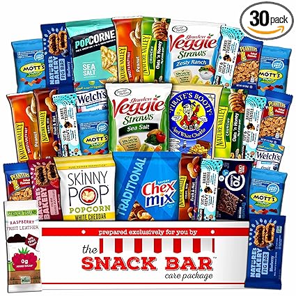 Healthy snack Care Package (30 count) A Gift crave Snack Box with a Variety of Healthy Snack Choices – Great for Office, College Military, Work, Students etc.