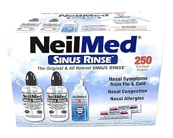 NeilMed Sinus Rinse - 2 squeeze Bottles 240mL (8fl oz) & Nasamist Saline Spray 75mL - 250 Premixed Packets - BONUS Nasa Mist Saline Spray - Value Pack NeilMed Sinus Rinse - 2 squeeze Bottles 240mL (8fl oz) & Nasamist Saline Spray 75mL - 250 Premixed Packets - BONUS Nasa Mist Saline Spray - Value Pack