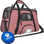 PetAmi Premium Airline Approved Soft-Sided Pet Travel Carrier Ventilated Comfortable Design with Safety Features | Ideal for Small to Medium Sized Cats Dogs and Pets