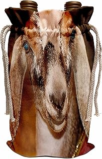 Wine Bag - Nubian Dairy Goat Doe White Stripe Caprine sq Animals Farm Goat