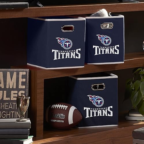 Miniatura 66 de Cubo de almacenamiento Franklin Sports, de tela, del equipo de la NFL, apto para adaptarse a contenedores de almacenamiento (11 x 10.5 x 10.5), San