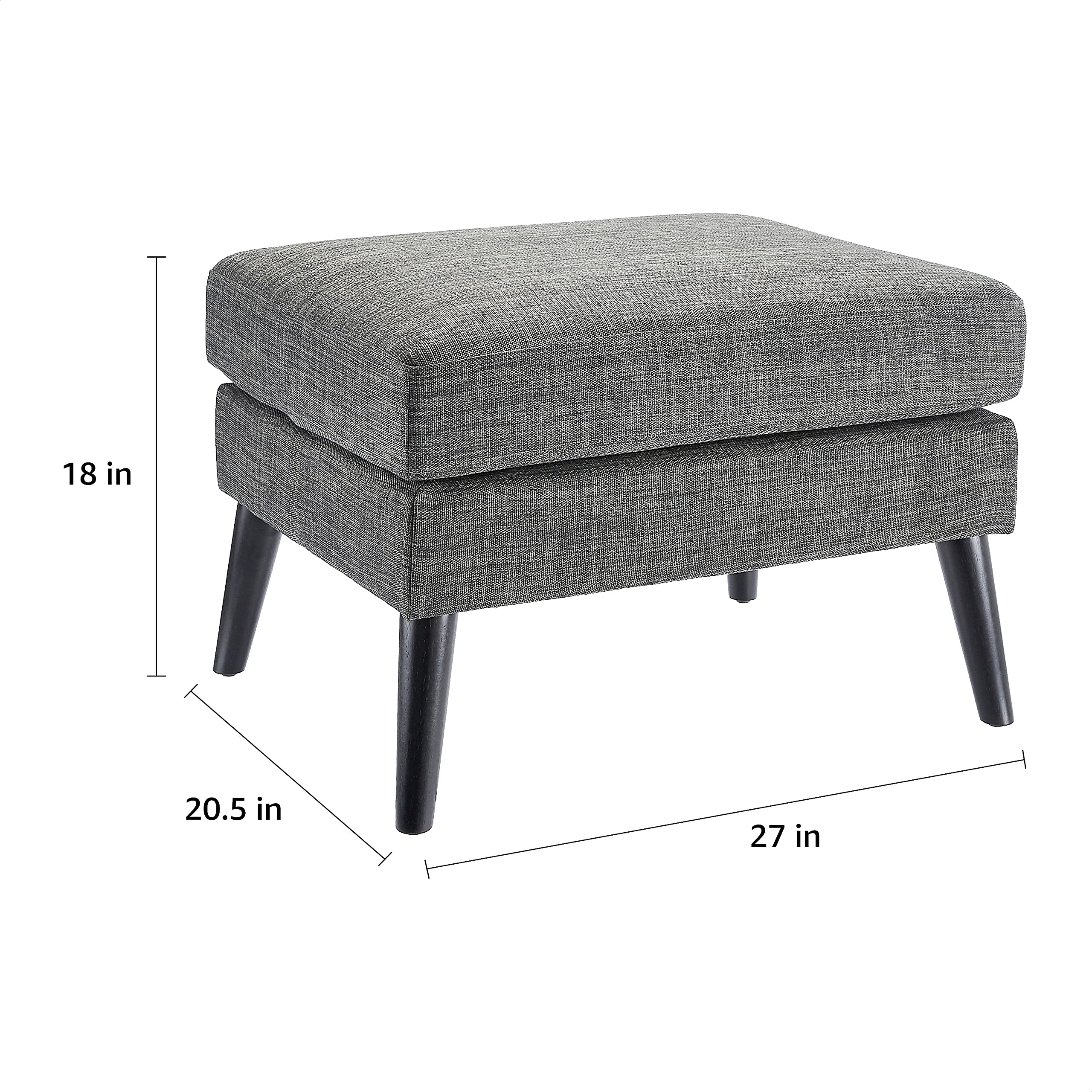 Amazon.com: FIRST HILL FHW Dark Grey Textured Fabric Upholstered
