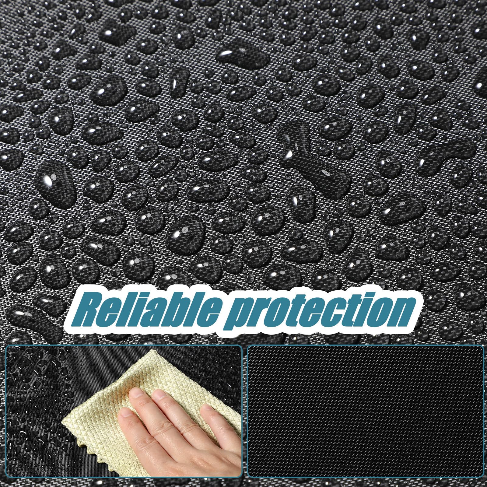 Cubiertas para Almacenamiento al Aire Libre y Uso Prolongado Aplicables de Tela Oxford Negra Protección Confiable de Neumáticos para Ruedas de Coche y Remolque
