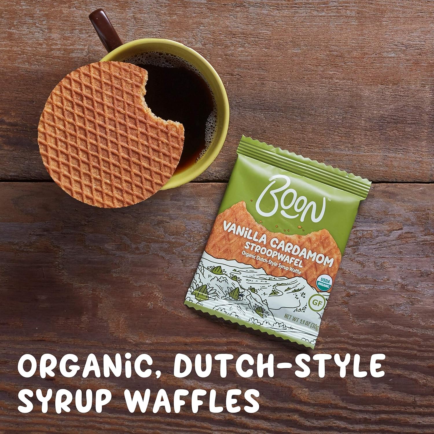 Buy Stroopwafels by Boon, Organic & Gluten Free Healthy Snacks, Vanilla Cardamom Syrup, 10 Count