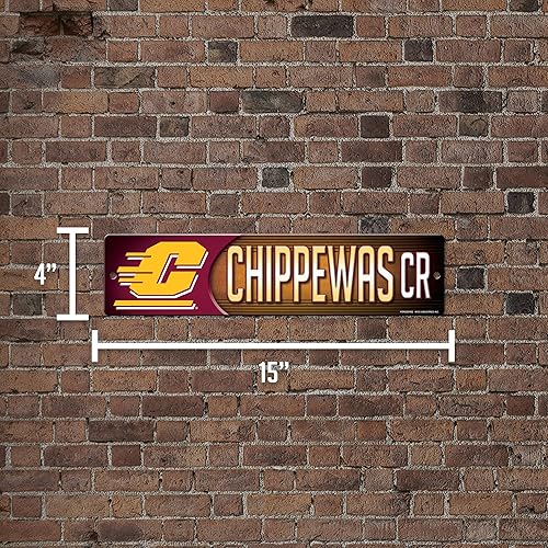 Vista 172 de Rico Industries Letrero de plástico de la NCAA de plástico de 4 x 16 pulgadas Alternativo