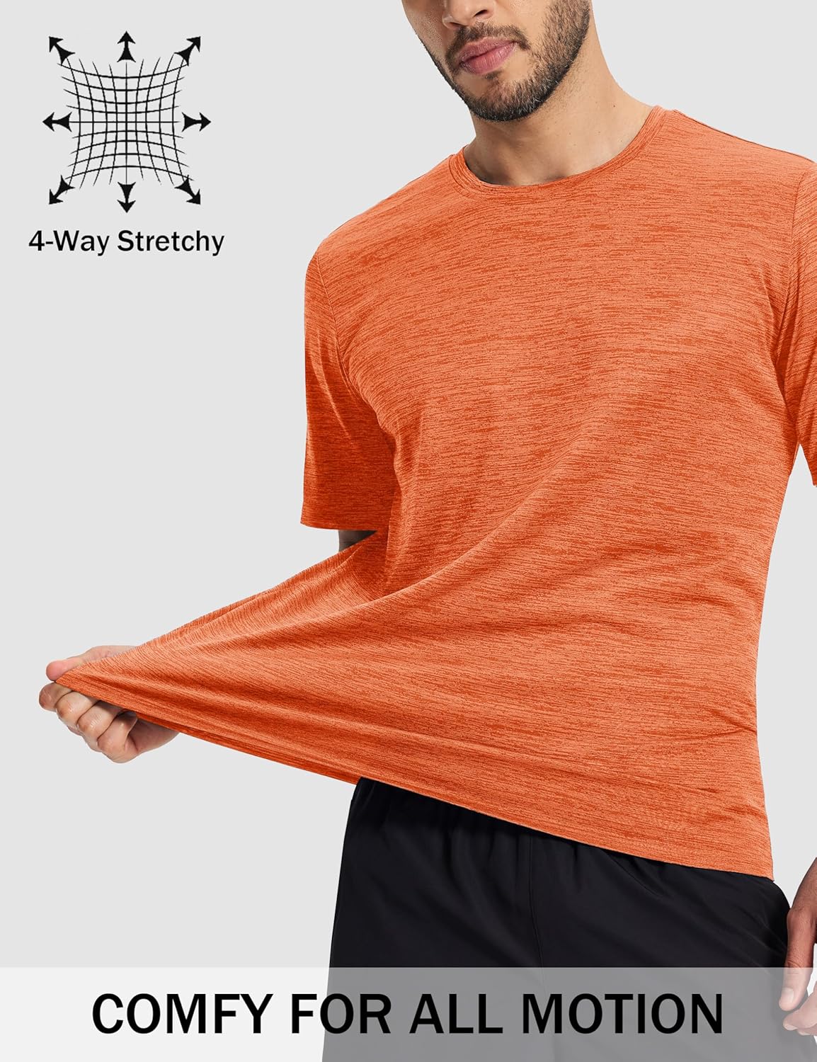 MAGCOMSEN Men's Workout Shirts Short Sleeve Tees Quick Dry Moisture Wicking Athletic Gym Running Crewneck T-Shirt - Image 5