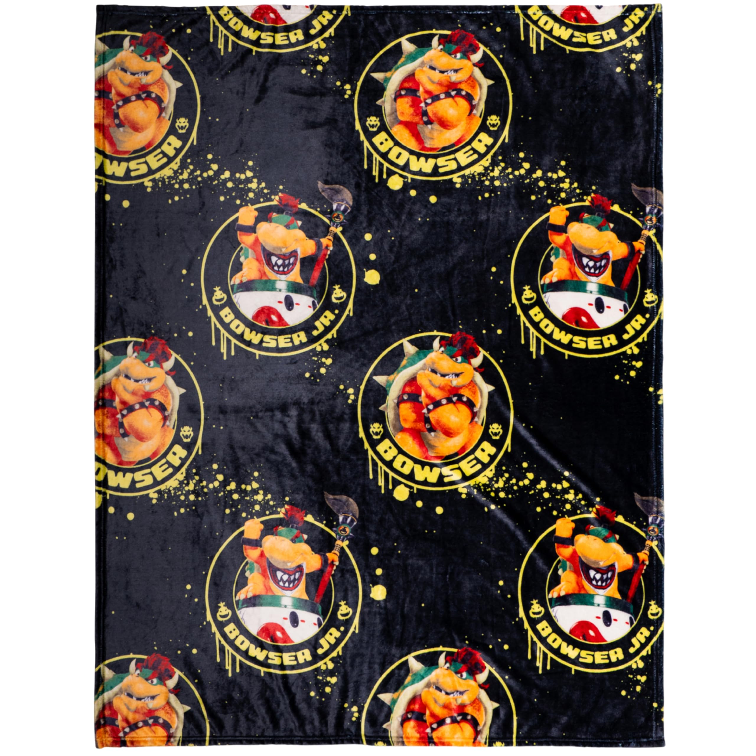 The Super Mario Galaxy Movie Throw Blanket, Boswer & Bowser Jr., Soft Cozy Decorative Blanket for Couch, Bed, or Gaming Room (100% Officially Licensed Product) by Franco Collectibles