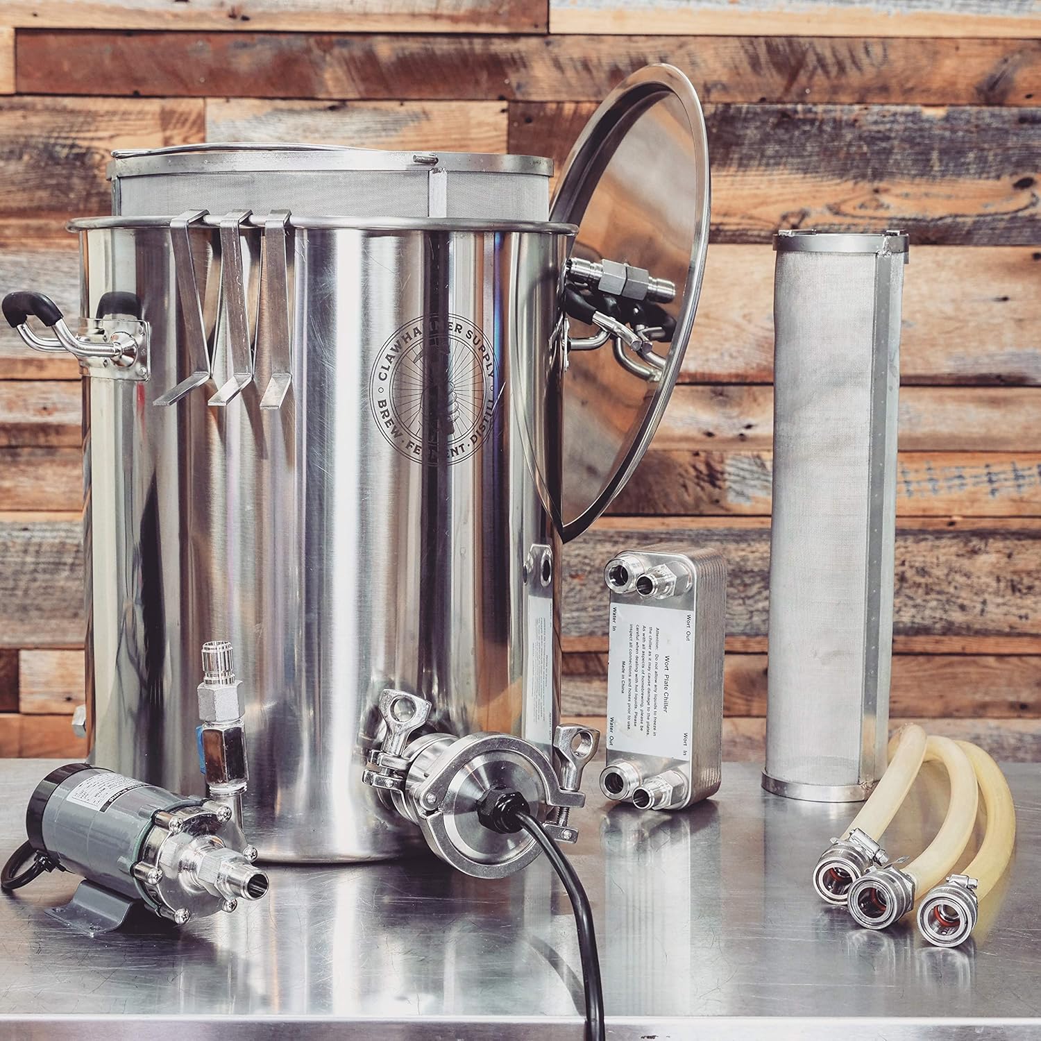 Clawhammer Supply 10.5 Gallon Electric All-in-One Brewing System – Digital, Semi-Automated, 120V, BIAB All Grain & Extract, 304 Stainless Steel