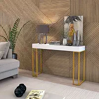 D+MOB Aparador Planalto 90cm com Pés de Ferro Dourado Design Moderno (Branco)