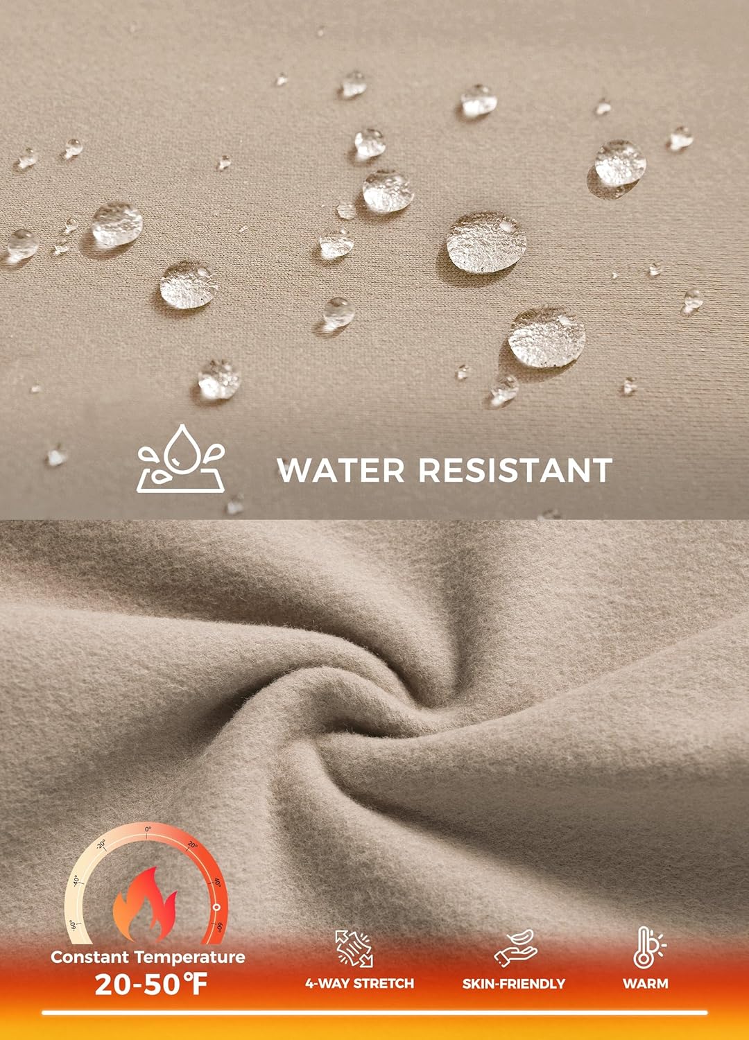 Willit Women's Fleece Lined Pants Thermal Leggings Winter Bootcut Yoga Pants Zipper Pockets Flare High Waist Water Resistant - Image 3