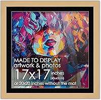 Vista 11 de Marco de madera negra de 9 x 9 pulgadas con paspartú blanco Con paspartú de 12 x 12 a 9 x 9 pulgadas Protector inastillable acrílico UV