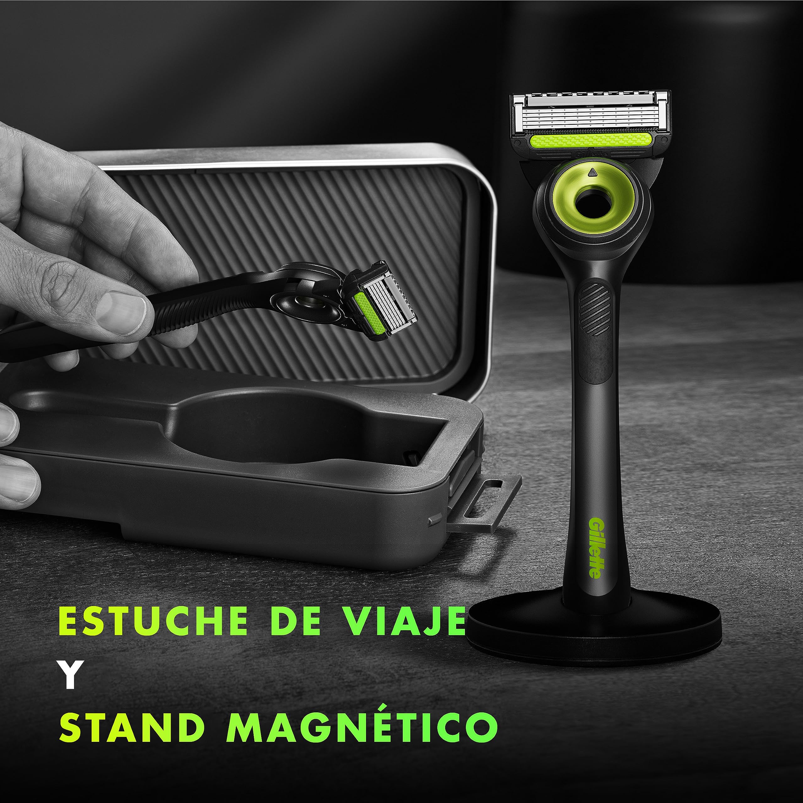 Gillette Labs Męska maszynka do golenia z 2 częściami i etui podróżnym