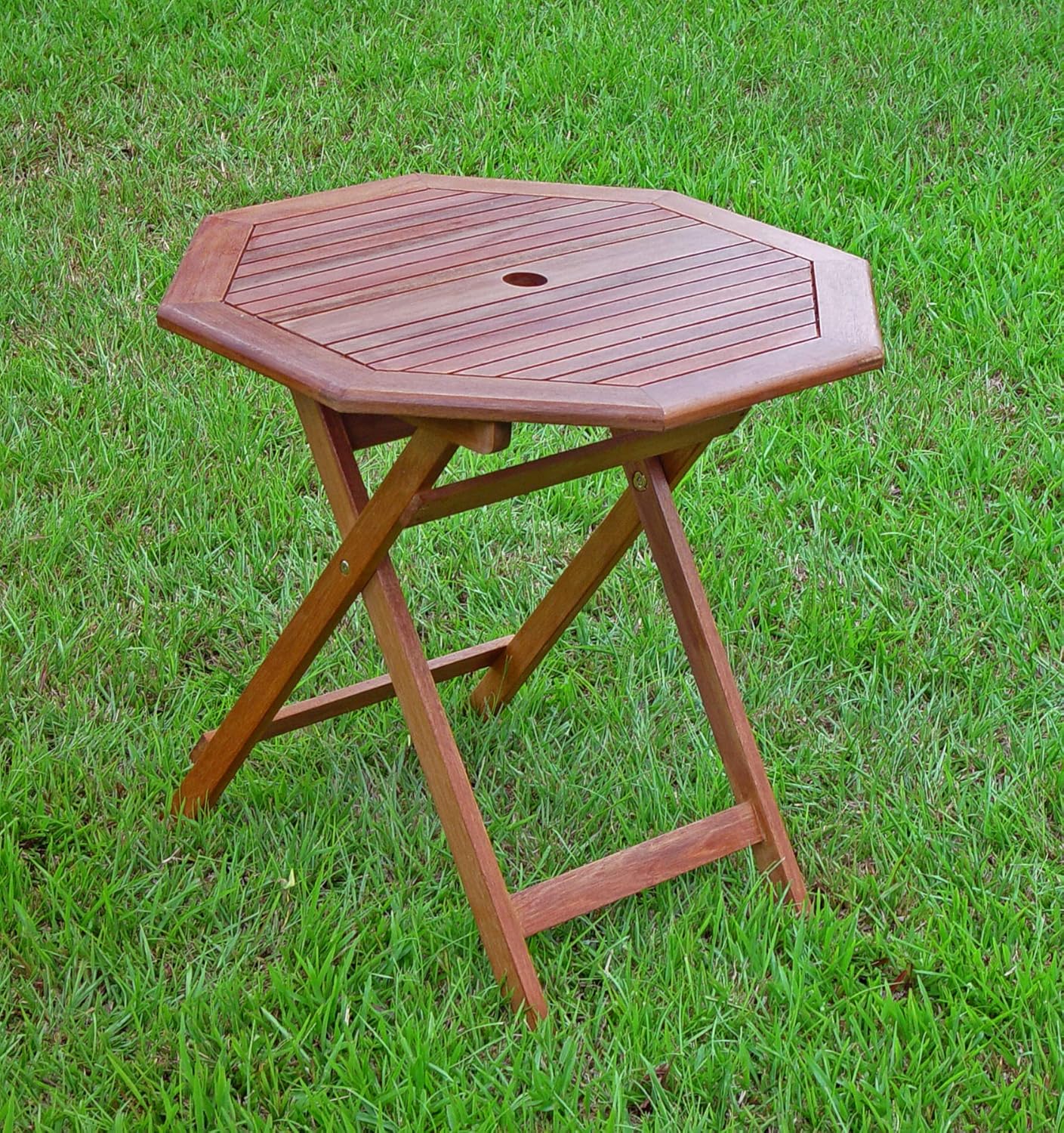 International Caravan Acacia Octagonal Folding Table VF
