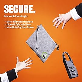 Enjoy Native Smell Proof Bag with Lock 11 x 9, Smell Proof Container, Dog Tested Odor resistant Bags, Best Zipper odor sealing pouch for Herbs, Coffee & Travel Medicine, Scent resistent Containers