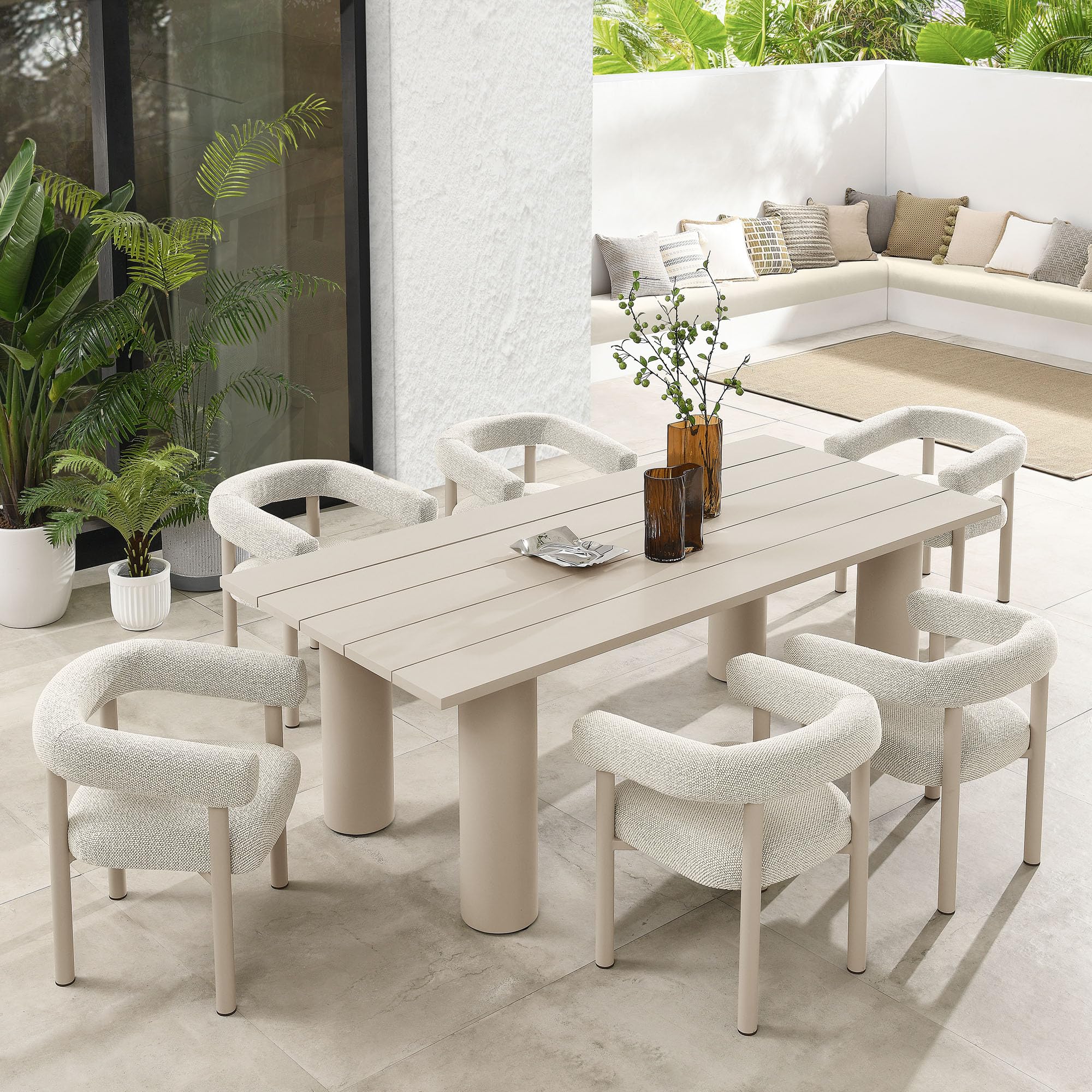 Amazon.com: Modway EEI-7062-IVO-TAU Nautica 7-Piece Outdoor