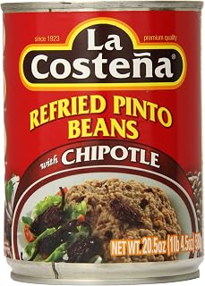 La Costena Pinto Beans with Chipotle, Refried, 20.5 Ounce (Pack of 12)
