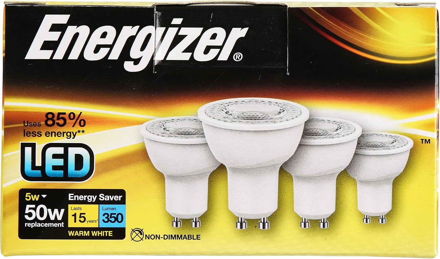Energizer LED Modern Energy Saving Lightbulb, GU10, 5 W, Warm White - Image 4