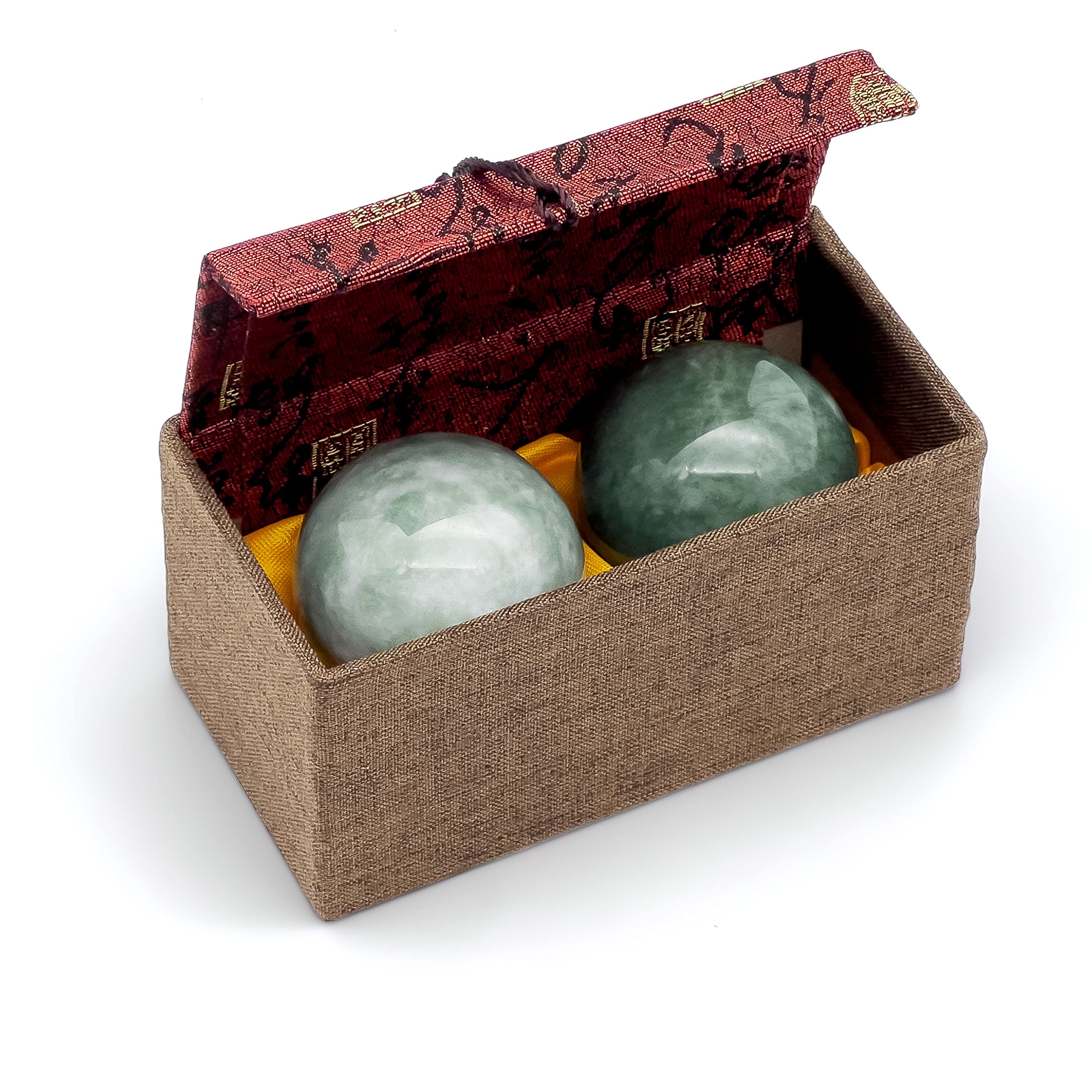 TaktZeit Baoding Balls Chinese Exercise Balls 1.4"/1.5"/2.2" Chime or Non Chime Zen Balls Stainless Steel/Stone for Hand Therapy Exercise Stress Relief